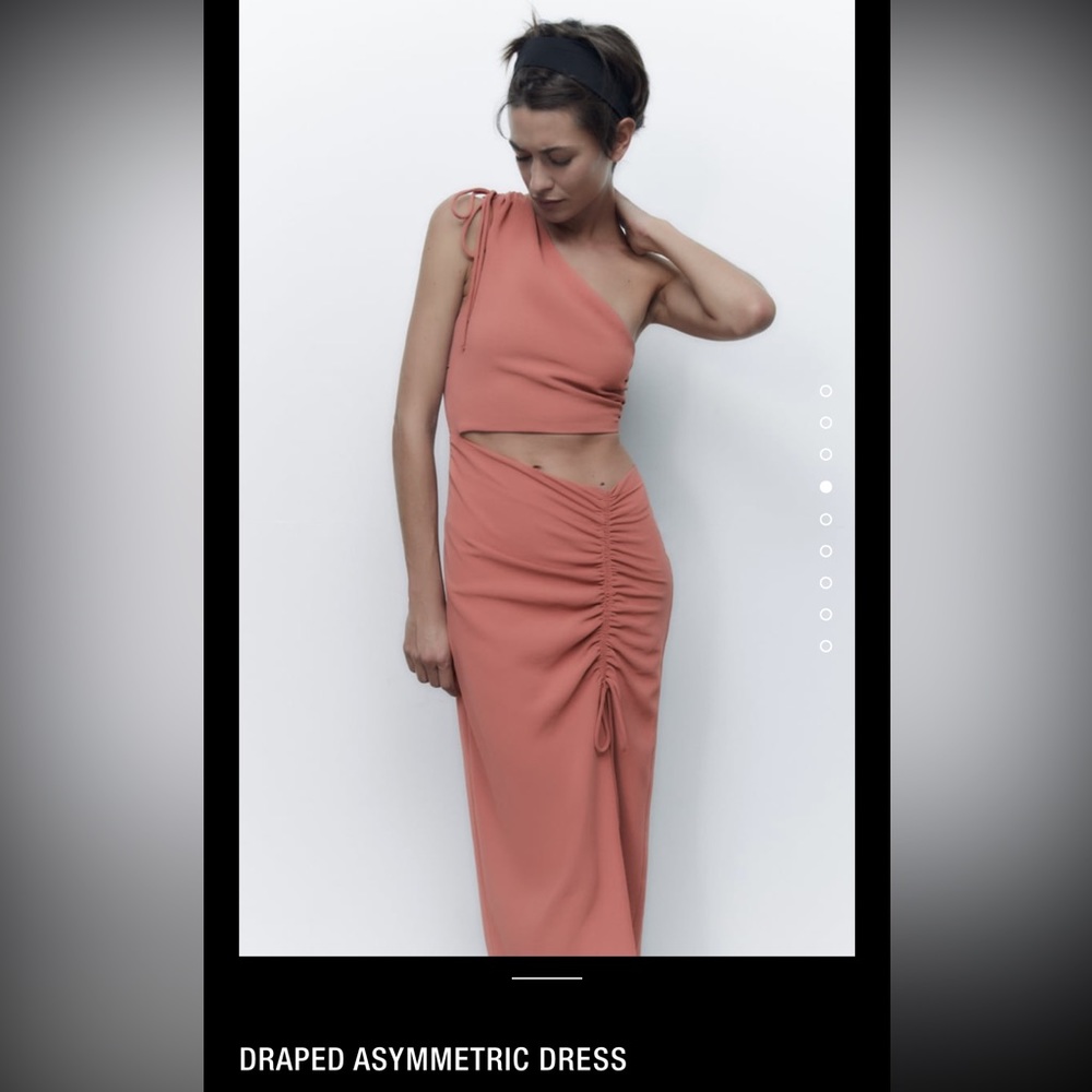 Zara draped asymmetric dress, NWT size XS